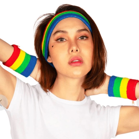2/$15 Tipsy Elves Rainbow Pride Trailblazer Zippered Sweatband Set NWT - Picture 1 of 6